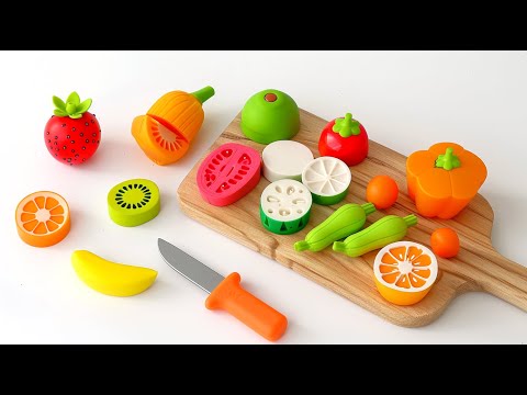 Satisfying Video | Cutting Plastic Fruits and Vegetables ASMR | Relaxing Video ASMR