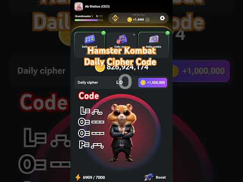 Hamster Kombat Todays Cipher Code | Hamster daily cipher code #hamsterkombat #hamsterdailycipher