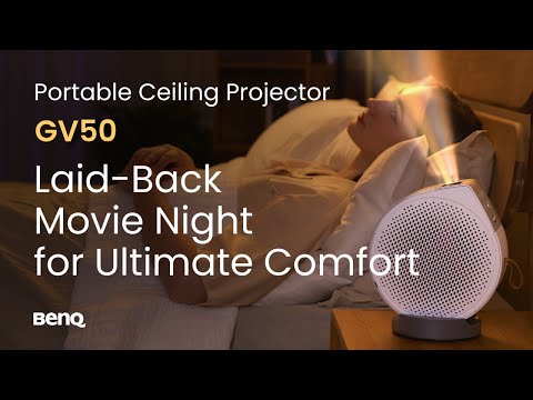 BenQ GV50 Portable Ceiling Projector｜Your Cozy Bedtime Theater