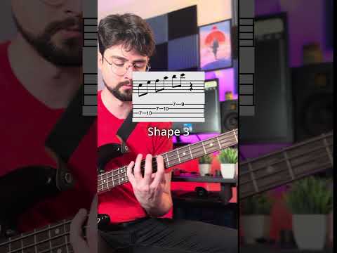 5 Pentatonic Shapes C Major #bassist #bassists #basslesson #bassplayer #basslessons