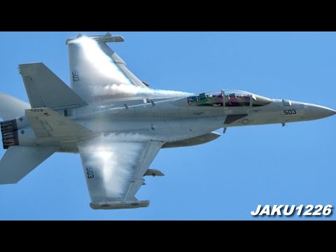 SINGLE SHIP EA-18G Growler Demo & Navy Legacy Flight Spirit of St. Louis Air Show 2024