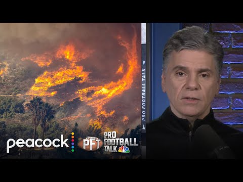 What California wildfires mean for Vikings-Rams Wild Card game | Pro Football Talk | NFL on NBC