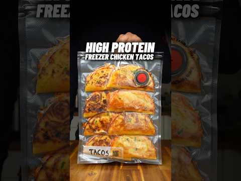 EASY Freezer Chicken Tacos! Better Macros than Protein bars! ONLY 203 calories, 23g Protein🔥🍗🌮