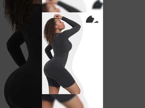 Seamless Bust Support Waist Cinching Tummy Control Jumpsuit with Removable Cups