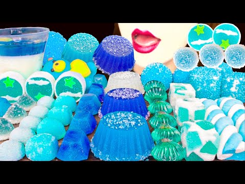 【ASMR】BLUE DESSERTS💙 MUKBANG 먹방 食べる音 EATING SOUNDS NO TALKING