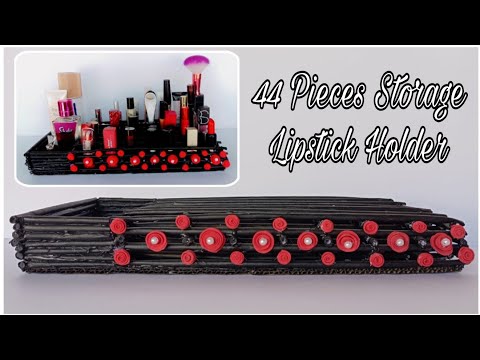 How to make a lipstick holder at home| Desktop Organizer| Easy paper craft