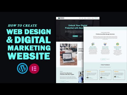 How to Create One page Digital Marketing and Web Design agency website