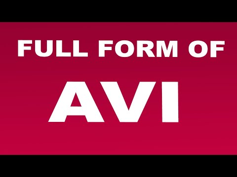 Full Form of AVI | What is AVI Full Form | AVI Abbreviation