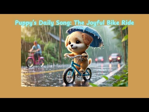 Puppy’s Daily Song: Joyful Bike Ride #cute #song #picture #image #3d #puppy #cutesong