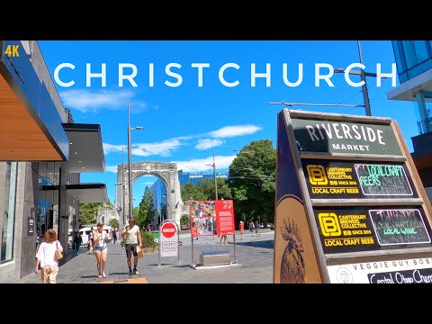 Christchurch City Centre Walk Jan 2024 | Cashel St | Riverside Market | New Zealand Walking Tour 4K