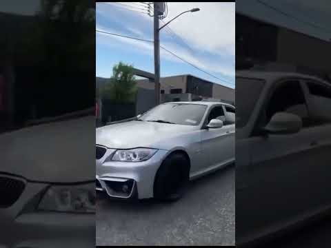 E90 slow motion burn out