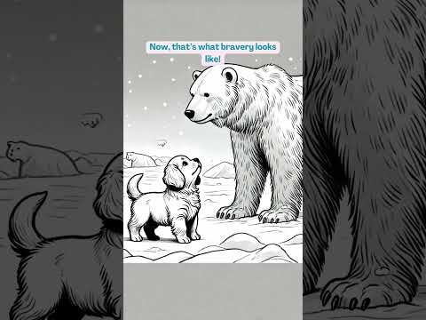 Story Note: Brave Puppy in Snowy Zoo #shortanimation #story #adorable #animalstories #puppy #cute