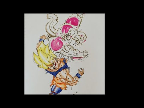 Drawing Goku vs Freeza #dragonballz