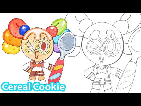 How to draw Cereal Cookie from Cookie Run Ovenbreak