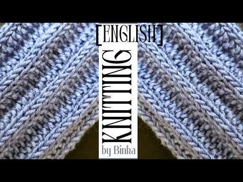 [English] How to knit the easiest one-row repeat stitch. Reversible knitting pattern.