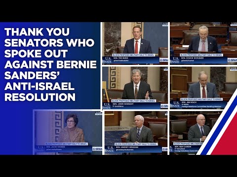 Bernie Sanders' Anti-Israel Resolutions — Senators Speak Out