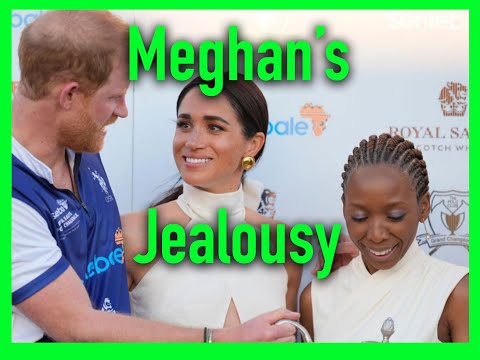 MEGHAN'S STRANGE REACTIONS to a  BEAUTIFUL WOMAN and HER & HARRY'S BEHAVIOUR at POLO MATCH