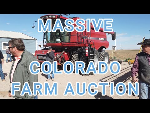 Big Deals At A Huge Farm Auction Peetz, Colorado. Combine, Tractors, Trucks, Mower