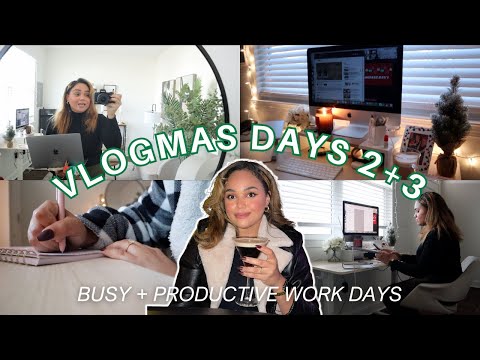 BUSY + PRODUCTIVE VLOG // Long to-do lists, work from home days + staying busy l Vlogmas 2 + 3