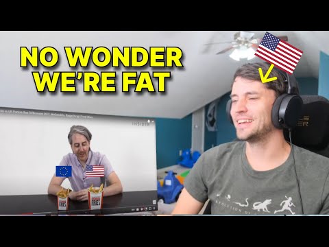 American reacts to US vs UK Portion Size Differences