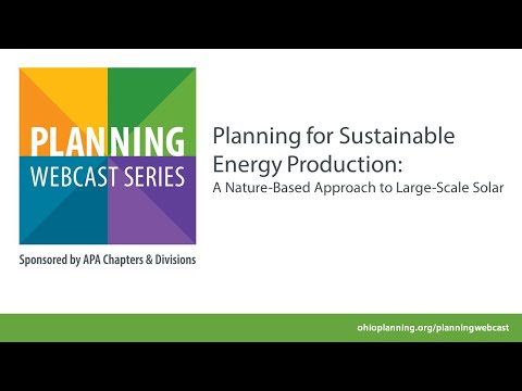 Planning for Sustainable Energy Production: A Nature-Based Approach to Large-Scale Solar