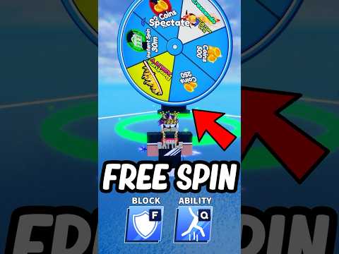 Spinning FREE WHEEL SPIN in Roblox Blade Ball..