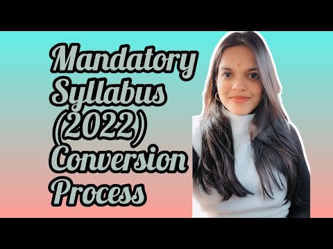 Mandatory syllabus conversion