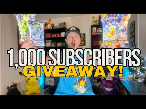 1,000 Subscribers Pokémon Card Giveaway!!! (THANK YOU)