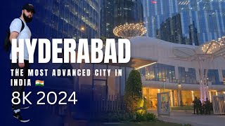 Hyderabad City in 8K | City of buildings | Development of India | 2024 🇮🇳