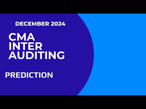 CMA INTER CORPORATE ACCCOUNTING AND AUDIT PREDICTION DECEMBER 2024 #cmainter #prediction #auditing