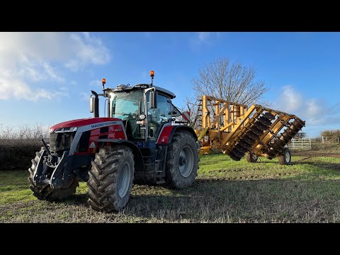 Big machinery repairing and testing new cultivator