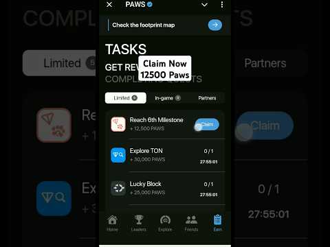 Paws New Task Claim 12,500 Paws Tokan Now,Paws Airdrop Listing December,Paws Airdrop Now