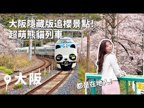 Super cute! Panda Train🐼Sakura Tunnel🌸Osaka Sakura Chasing Hidden Version Attraction! ｜LunLun