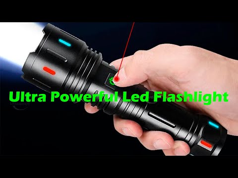 Ultra Powerful Led Flashlight 18650 Tactical Torch Type C Rechargeable Flash Lights XHP360