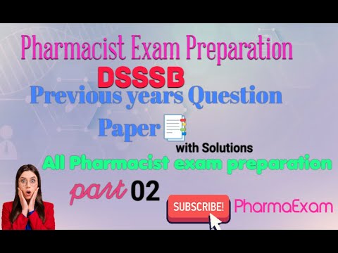 DSSSB PHARMACIST PREVIOUS YEAR QUESTION 2021 #dsssbpharmacist  #pharmacistexampreparation