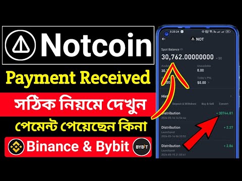 Notcoin থেকে পেমেন্ট দেওয়া হচ্ছে । পেমেন্ট পেয়েছেন কিনা কিভাবে দেখবেন । Notcoin Payment Received