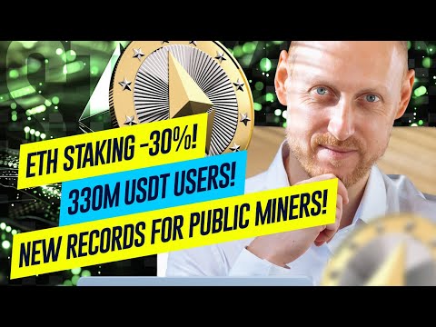 ETH Stakers' Earnings Down 30%, 330M USDT Users, Mining Hashrate Hits Record, Radiant Capital Hack