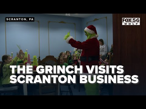 The Grinch visits Scranton business