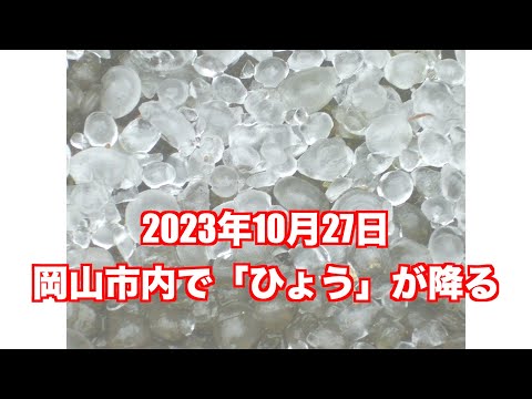 2023.10.27　「ひょう」が降った！！・岡山市中区で撮影！【4K映像】（映像ジャーナリスト　宮﨑　賢）