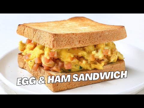 EGG & HAM SANDWICH in 10 minutes! Make this sandwich for breakfast! Recipe by Always Yummy!