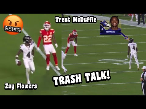 Zay Flowers Vs Trent McDuffie 🤬🔥 Chiefs Vs Ravens 2024 highlights (WR vs CB)