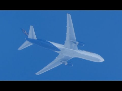 RARE Atlas Air Boeing 767-31A(ER) N662GT over the Bay Area (GTI8205)