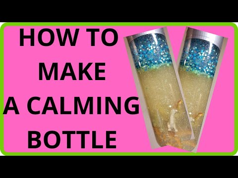 How to teach make a calming bottle with water, oil, glitter and Love! || DEBUT FEAT: my boy!