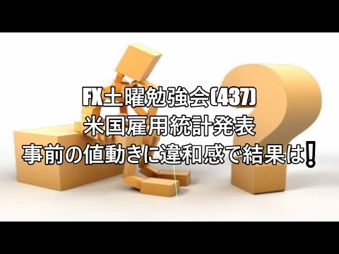 FX土曜勉強会(437)米国雇用統計発表　事前の値動きに違和感で結果は❕