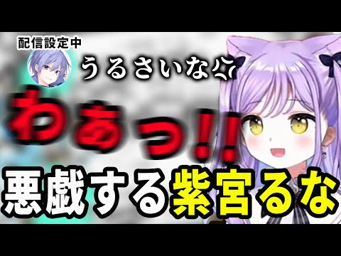 【クソガキムーブ】配信開始早々、悪戯してニコニコな紫宮るな【紫宮るな/白雪レイド】