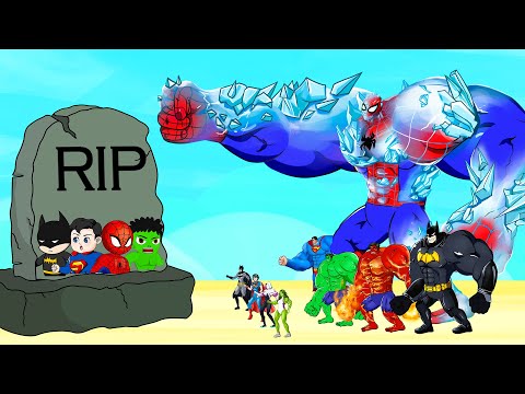 Rescue Team HULK Family & SUPERMAN, BATMAN vs SPIDERMAN ICE : Returning From The Dead SECRET - FUNNY