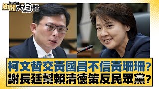 柯文哲交黃國昌不信黃珊珊？謝長廷幫賴清德策反民眾黨？【新聞大白話】20241230-2｜鄭村棋 羅智強 柳采葳