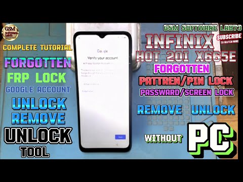 infinix Hot 20i Hard Reset|Factory Reset|Without Pc|infinix Hot 20i X665E FRP Remove Unlock Tool 💯%