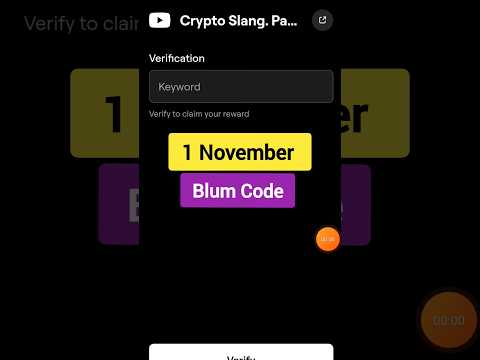 2 November Blum New Video Code Crypto Slang. Part 2  | Blum New Video Task Code get 250 Blum