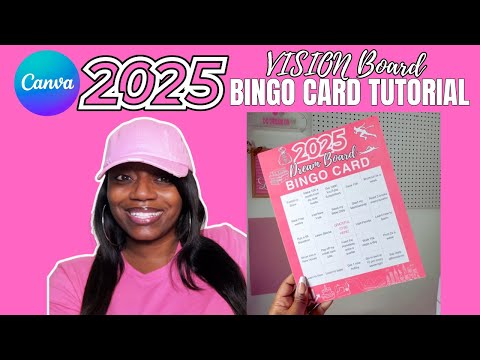 Create Your 2025 Vision Board with THIS Canva Bingo Card | EASY